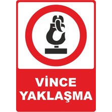 ChicArt Design Studio Vince Yaklaşma Dijital Uv Folyo Baskı Uyarı Etiket Yapıştırma Sticker 25X35 cm