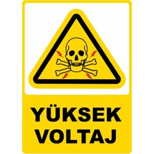 ChicArt Design Studio Yüksek Voltaj Dijital Uv Folyo Baskı Uyarı Etiket Yapıştırma Sticker 12.5X17.5