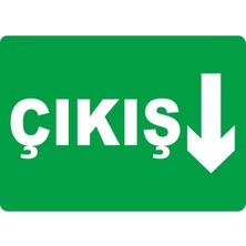 ChicArt Design Studio Çıkış #7 Pvc Plakalı Uyarı Levhası Dekota Dijital Uv Baskı Yapışkanlı 17.5X12.5 cm