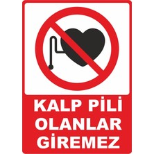 ChicArt Design Studio Kalp Pili Olanlar Giremez Dijital Uv Folyo Yapışkan Baskı Uyarı Etiket Yapıştırma Sticker 12.5X17.5