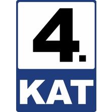 ChicArt Design Studio 4. Kat Pvc Plakalı Uyarı Levhası Dekota Dijital Uv Baskı Yapışkanlı 25X35 cm