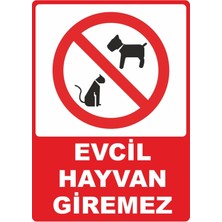 ChicArt Design Studio Evcil Hayvan Giremez Dijital Uv Folyo Baskı Yapışkanlı Uyarı Etiket Yapıştırma Sticker Mat 25X35 cm