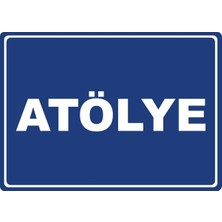 ChicArt Design Studio Atölye Pvc Plakalı Uyarı Levhası Dekota Dijital Uv Baskı Yapışkanlı 17.5X12.5 cm