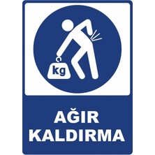 ChicArt Design Studio Ağır Kaldırma Dijital Pvc Plakalı Uyarı Levhası Dekota Dijital Uv Baskı Yapışkanlı 12.5X17.5 cm
