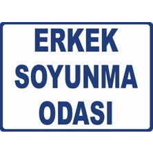 ChicArt Design Studio Erkek Soyunma Odası Dijital Uv Folyo Yapışkan Baskı Uyarı Etiket Yapıştırma Sticker 35X25