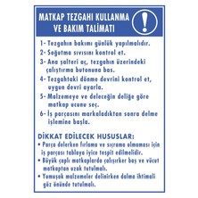 ChicArt Design Studio Matkap Tezgahı Kullanma ve Bakım Talimatı Dijital Uv Folyo Baskı Uyarı Yapıştırma Sticker 25X35