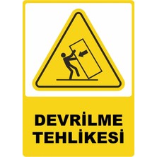 ChicArt Design Studio Devrilme Tehlikesi Dijital Uv Folyo Baskı Uyarı Etiket Yapıştırma Sticker 12.5X17.5