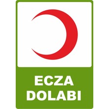 ChicArt Design Studio Ecza Dolabı Dijital Uv Folyo Baskı Uyarı Etiket Yapıştırma Sticker 25X35