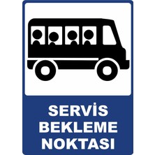 ChicArt Design Studio Servis Bekleme Noktası Pvc Plakalı Uyarı Levhası Dekota Dijital Uv Baskı Yapışkanlı 12.5X17.5 cm