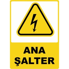 ChicArt Design Studio Ana Şalter Dijital Uv Folyo Yapışkan Baskı Uyarı Etiket Yapıştırma Sticker 12.5X17.5