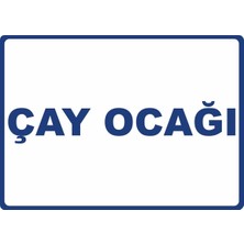ChicArt Design Studio Çay Ocağı Dijital Uv Folyo Yapışkan Baskı Uyarı Etiket Yapıştırma Sticker 35X25
