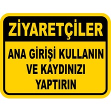 ChicArt Design Studio Ziyaretçiler Ana Girişi Kullanın Dijital Uv Folyo Yapışkan Baskı Uyarı Etiket Sticker 35X25