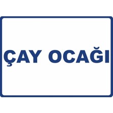 ChicArt Design Studio Çay Ocağı Dijital Uv Folyo Yapışkan Baskı Uyarı Etiket Yapıştırma Sticker 17.5X12.5