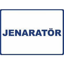 ChicArt Design Studio Jeneratör Pvc Plakalı Uyarı Levhası Dekota Dijital Uv Baskı Yapışkanlı 17.5X12.5 cm