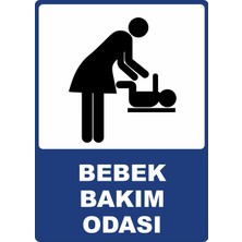 ChicArt Design Studio Bebek Bakım Odası Dijital Uv Folyo Yapışkan Baskı Uyarı Etiket Yapıştırma Sticker 25 x 35