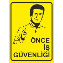 ChicArt Design Studio Önce Iş Güvenliği Dijital Uv Folyo Baskı Uyarı Etiket Yapıştırma Sticker 25X35 cm