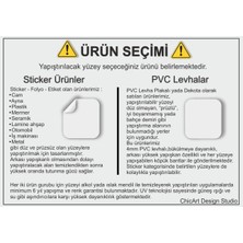 ChicArt Design Studio Yiyecek ve Içeçekle Girilmesi Yasaktır Pvc Uyarı Levhası Dekota Dijital Baskı Yapışkan 12.5X17.5