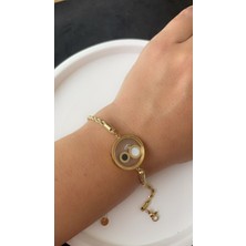 Liva Accessories Cam Içinde Bvlgari Desenli Burgu Zincir Bileklik