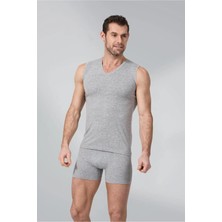 Namaldi Erkek Premier V Yaka Kolsuz Body Likralı Fanila Atlet 188 - 6 Adet