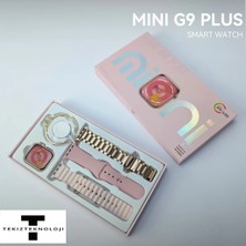 Tekiz Teknoloji Mini G9 Plus 41MM Akilli Saat 3 Kordon + Bileklik