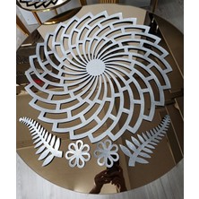 Sehara Sehpa Örtü Seti/gümüş Suni Deri/1 Ad 60CM Orta Sehpa Örtüsü,3 Ad 33CM Zigon Örtüsü/toplam 4 Parça