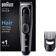 Braun Series 5 HC5310 Erkekler Için 17 Uzunluk Ayarına Sahip Saç Kesme Makinesi