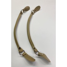 Şirin Dikilebilir Borulu Deri Çanta Sapı 70 cm Bej