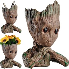 Çılgıntrend Galaksinin Koruyucuları Baby Groot Figür Kalpli Saksı Kalemlik