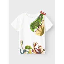 Name It Desenli Krem Erkek Çocuk T-Shirt Nmmmık Gıgantosaurus Ss Top Vde
