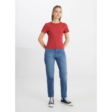 Wrangler Bisiklet Yaka Açık Pembe Kadın T-Shirt W241600821-BISIKLET Yaka T-Shirt