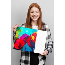 Picasso World Hobby Art Sayılarla Boyama Tuval Hobi Seti Fırça Boya Dahil Çiçekler