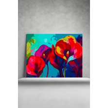 Picasso World Hobby Art Sayılarla Boyama Tuval Hobi Seti Fırça Boya Dahil Çiçekler