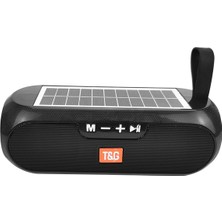 3C Store Solar Boombox Açık Hoparlör 10 W USB Taşınabilir Kablosuz Sütun Hoparlör Su Geçırmez Destek Tf Kart Fm Radyo Aux Girişı (Yurt Dışından)