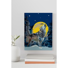 Picasso World Hobby Art Picasso Sayılarla Boyama Tuval Hobi Seti Fırça Boya Dahil Kurt