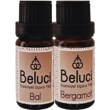 Beluci Bal + Bergamot Uçucu Buhurdanlık Yağı Oda Kokusu Aromaterapi Set ( 2 Adet x 10 ml )