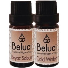 Beluci Beyaz Sabun + Cold Winter Uçucu Buhurdanlık Yağı Oda Kokusu Aromaterapi Set ( 2 Adet x 10 ml )