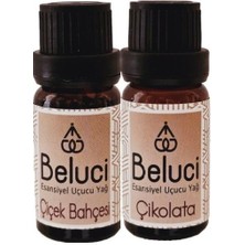 Beluci Çiçek Bahçesi + Çikolata Uçucu Buhurdanlık Yağı Oda Kokusu Aromaterapi Set ( 2 Adet x 10 ml )