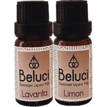 Beluci Lavanta + Limon Uçucu Buhurdanlık Yağı Oda Kokusu Aromaterapi Set ( 2 Adet x 10 ml )