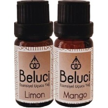 Beluci Limon + Mango Uçucu Buhurdanlık Yağı Oda Kokusu Aromaterapi Set ( 2 Adet x 10 ml )