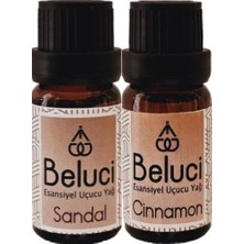 Beluci Sandal Ağacı + Tarçın Uçucu Buhurdanlık Yağı Oda Kokusu Aromaterapi Set ( 2 Adet x 10 ml )