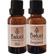 Beluci Bal + Bergamot Uçucu Buhurdanlık Yağı Oda Kokusu Aromaterapi Set ( 2 Adet x 30 ml )