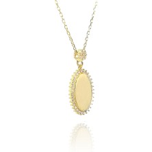 Neva Jewelry Oval Taşlı Kolye