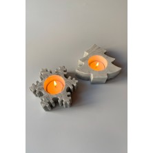 2'li Yılbaşı Tealight Mumluk Seti