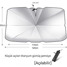 Nukstir Otomotiv Titanyum Gümüş Şemsiye-Siyah Açık Stil (Yurt Dışından)