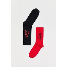 Dode Flora Sevgili Çorabı Yazılı Dode Flora Soket Çorabı 2 Li