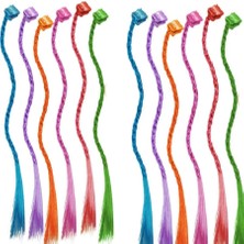 Kuzey Oyuncak Vıp 30 Pcs Colorful Wig Hair Extensions 30 Adet Renkli Tokalı Saç Örgülü Saç Takma Saç Renkli Saç