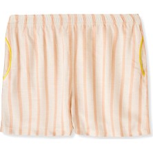 Katia & Bony Kız Çocuk Ekru Renkli Çizgili Şort