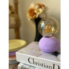 Design Pearly Globe Beton Tasarımlı Masa Lambası