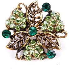 Fuhaidan 5463 Mor Baiduqiandu Marka Kristal Rhinestones Çiçek Pimleri ve Broşlar Kadınlar Için Elbise Parti Veya Diy Düğün Buketleri Takı (Yurt Dışından)