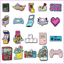 Fuhaidan XZ1253 Klasik Retro Pet Gacha Makinesi Metal Emaye Broş Taşınabilir Sanal Oyun Konsolu Rozet Pin Eğlenceli Moda Giyim Takı Hediye (Yurt Dışından)